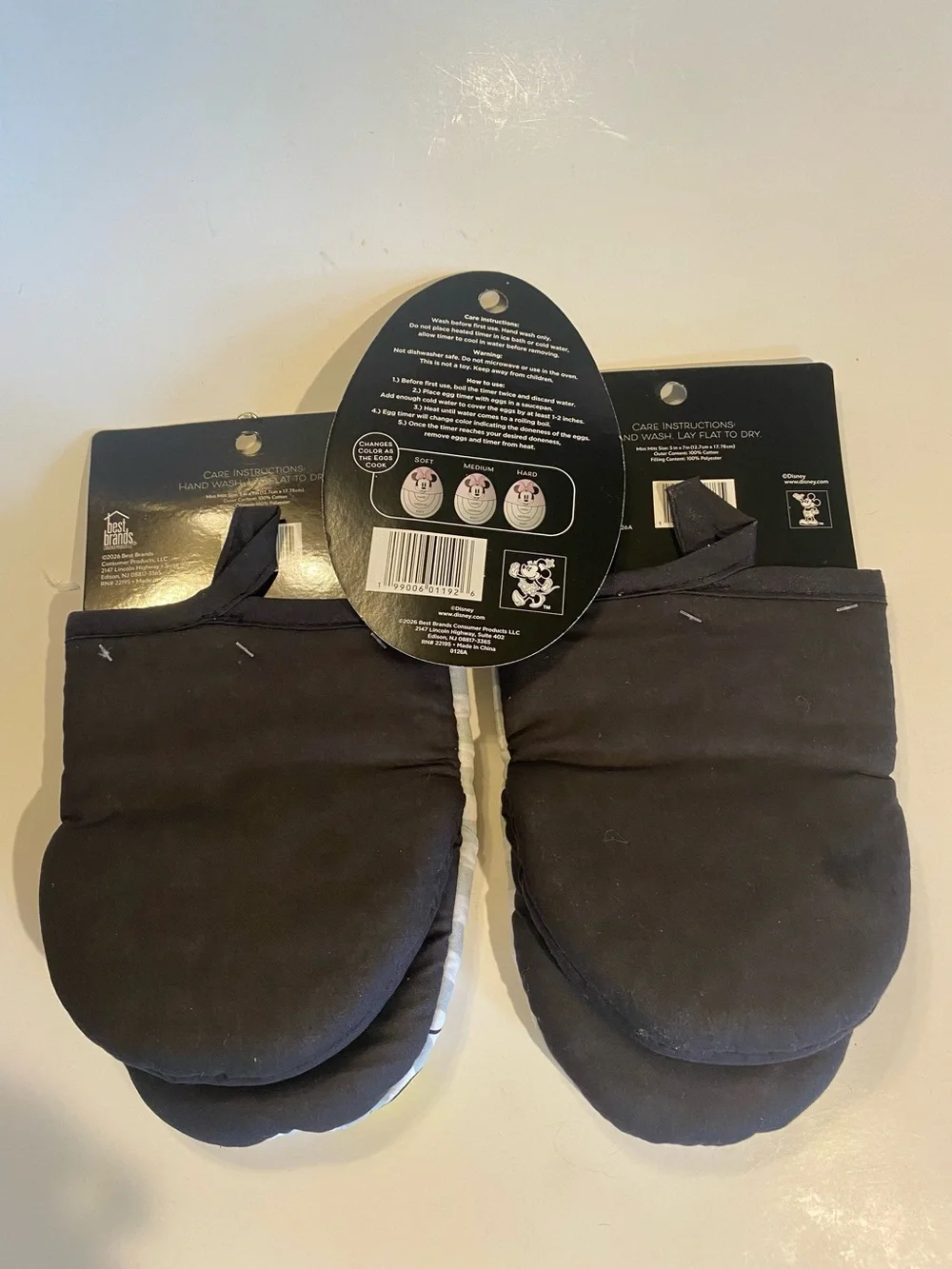 Disney Mickey Mouse Kitchen Set 2 Mini Oven Mitts & Color-Changing Egg Timer